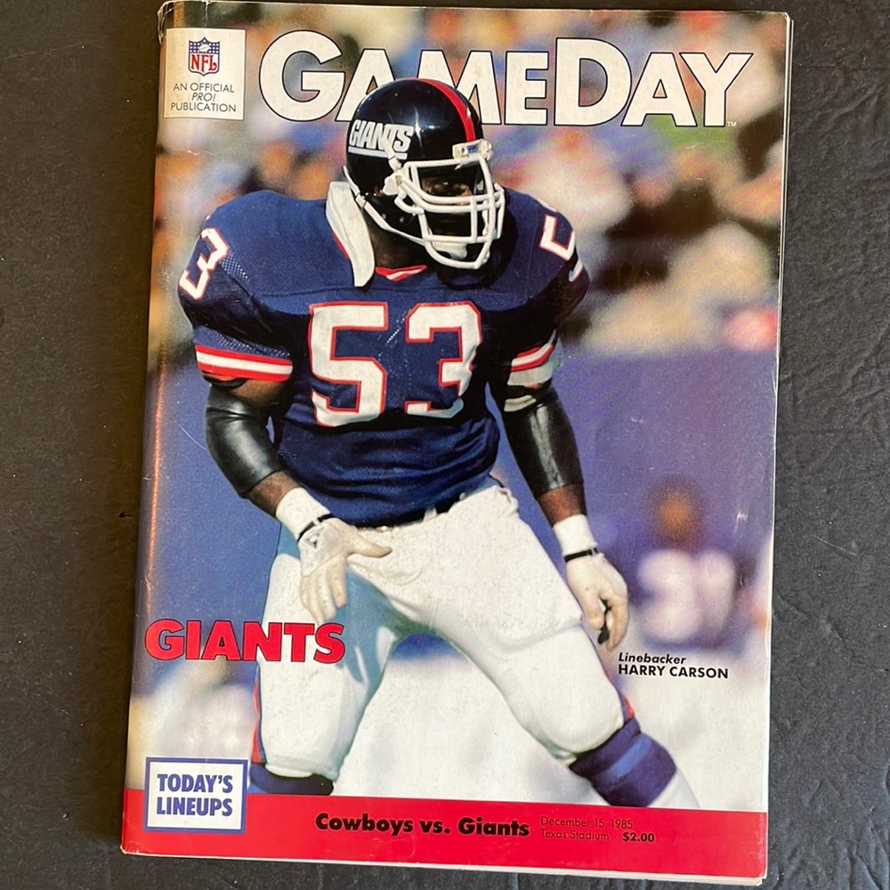 Dallas Cowboys vs NY Giants 1985 Gameday 88 page Magazine